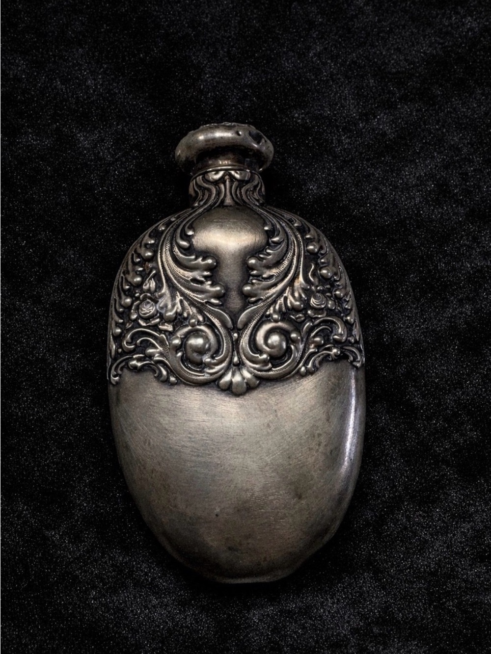 W & CO Repousse Sterling Silver Perfume/Flask